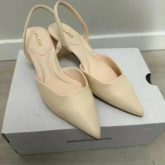Aldo Malaga Sling Back High Heel Light Pink Formal Shoes Size  7.5 NWT - Picture 12 of 13